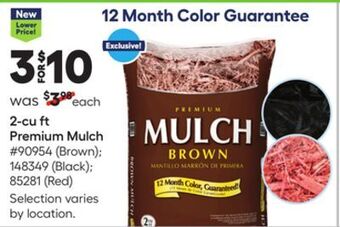 Lowe's 2-cu ft premium mulch offer