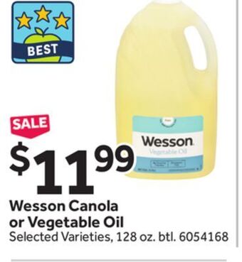 Stop&Shop Wesson canola or vegetable oil offer