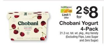 The Fresh Grocer Yogurt 4-pack offer
