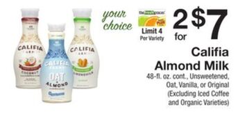 The Fresh Grocer Almond milk offer