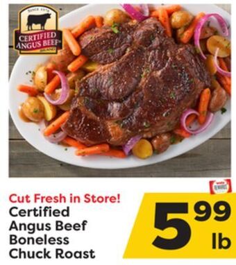 Weis Markets Certified angus beef boneless chuck roast offer