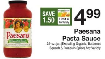 The Fresh Grocer Pasta sauce offer
