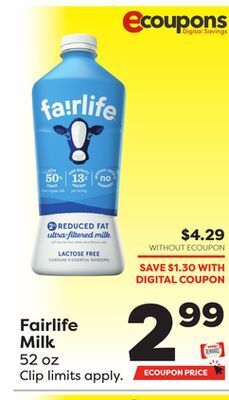 Weis Markets Fairlife milk offer