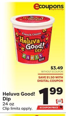 Weis Markets Heluva good! dip offer