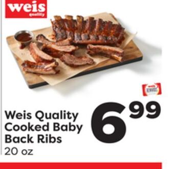Weis Markets Weis quality cooked baby back ribs offer