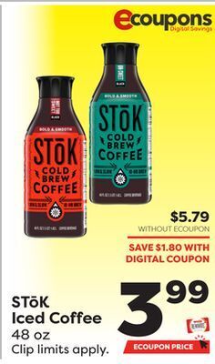 Weis Markets Stōk iced coffee offer