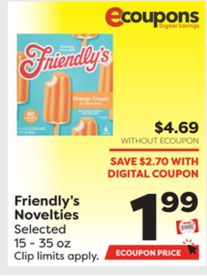 Weis Markets Friendly's novelties offer