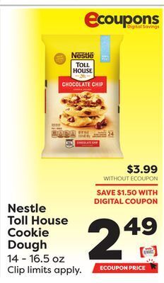 Weis Markets Nestle toll house cookie dough offer