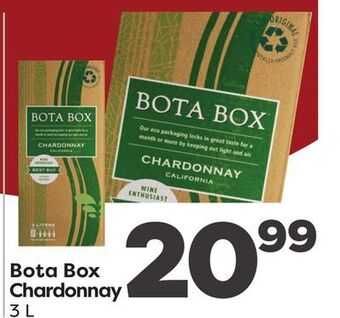 Weis Markets Bota box chardonnay offer