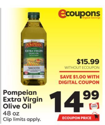 Weis Markets Pompeian extra virgin olive oil offer