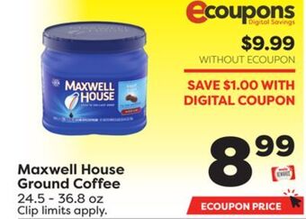 Weis Markets Maxwell house ground coffee offer