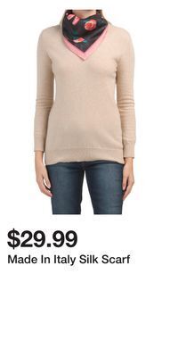 TJ Maxx Made in italy silk scarf offer