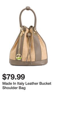 TJ Maxx Made in italy leather bucket shoulder bag offer