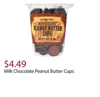 Trader Joe's Milk chocolate peanut butter cups offer