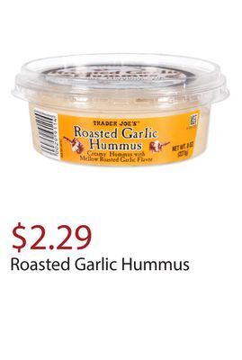 Trader Joe's Roasted garlic hummus offer