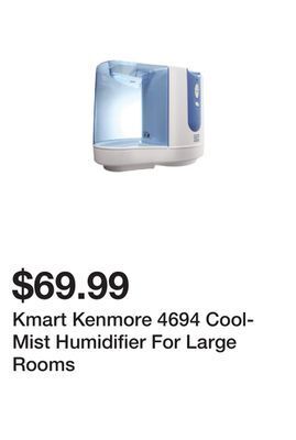 Kmart Kmart kenmore 4694 cool-mist humidifier for large rooms offer