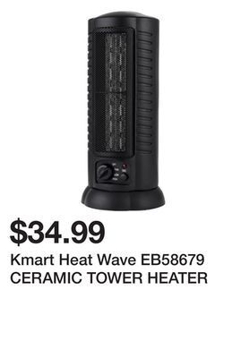 Kmart Kmart heat wave eb58679 ceramic tower heater offer