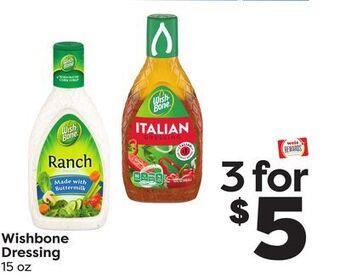 Weis Markets Wishbone dressing offer