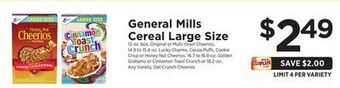 ShopRite Cereal large size offer