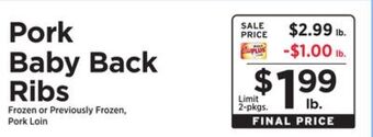 ShopRite Pork baby back ribs offer