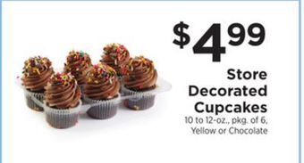 ShopRite Store decorated cupcakes offer