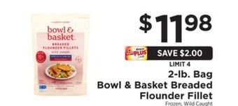 ShopRite 2-lb. bag breaded flounder fillet offer
