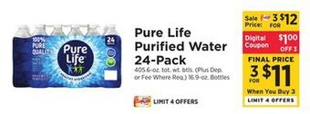 ShopRite Purified water 24-pack offer