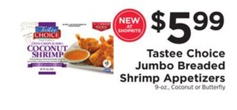 ShopRite Jumbo breaded shrimp appetizers offer
