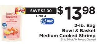 ShopRite 2-lb. bag medium cooked shrimp offer