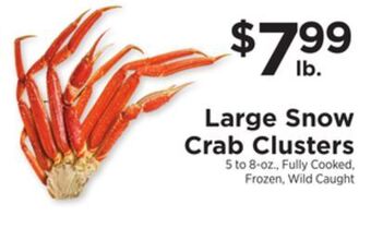 ShopRite Large snow crab clusters offer