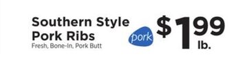ShopRite Southern style pork ribs offer