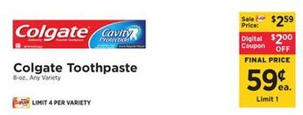 ShopRite Toothpaste offer