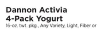 ShopRite Activia 4-pack yogurt offer