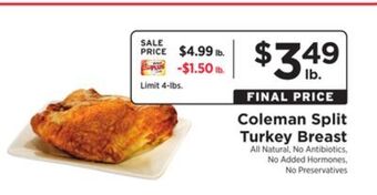 ShopRite Coleman split turkey breast offer