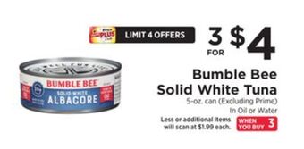 ShopRite Solid white tuna offer