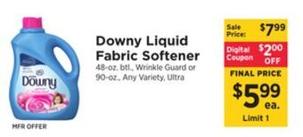 ShopRite Liquid fabric softener offer
