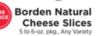 ShopRite Natural cheese slices offer