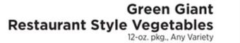 ShopRite Restaurant style vegetables offer