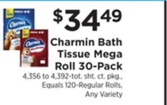 ShopRite Bath tissue mega roll 30-pack offer