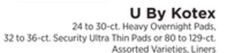 ShopRite U by kotex offer