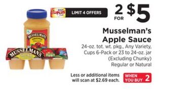 ShopRite Apple sauce offer