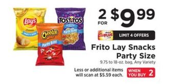 ShopRite Snacks party size offer