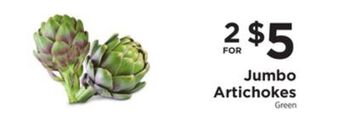 ShopRite Jumbo artichokes offer