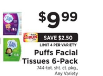 ShopRite Facial tissues 6-pack offer