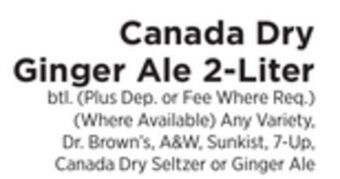 ShopRite Ginger ale 2-liter offer