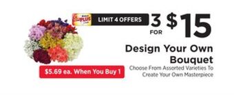 ShopRite Design your own bouquet offer