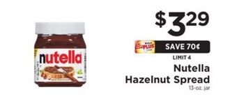 ShopRite Hazelnut spread offer