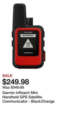 Cabela's Garmin inreach mini handheld gps satellite communicator - black/orange offer