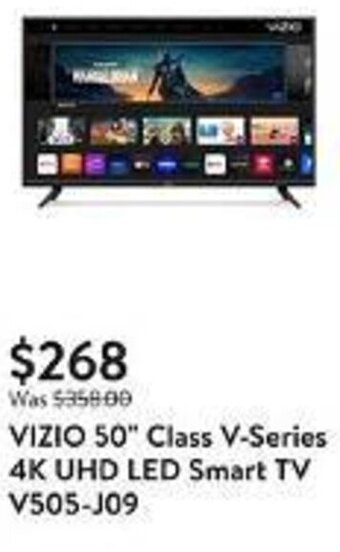 Walmart VIZIO 50" Class V-Series 4K UHD LED Smart TV V505-J09 offer