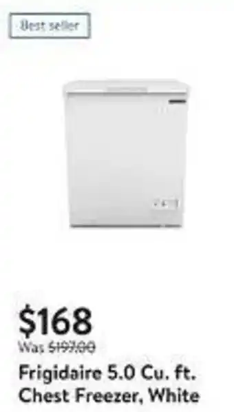 Walmart Frigidaire 5.0 Cu.ft. Chest Freezer, White offer